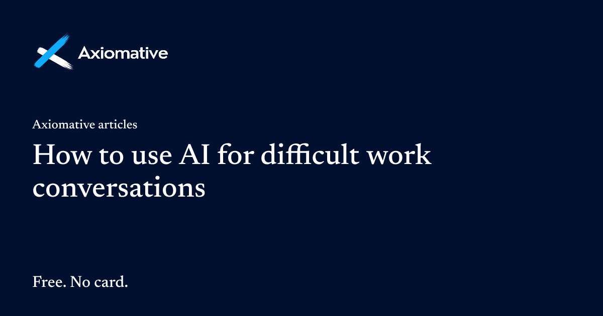 How to use AI for difficult work conversations
