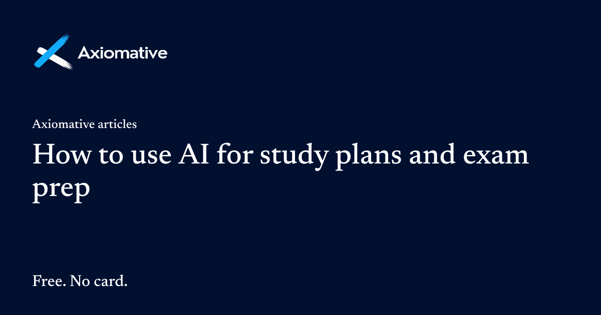 How to use AI for study plans and exam prep