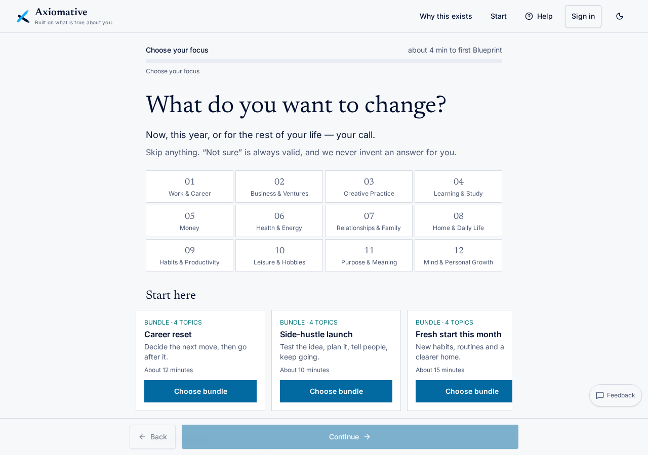 Topic selector